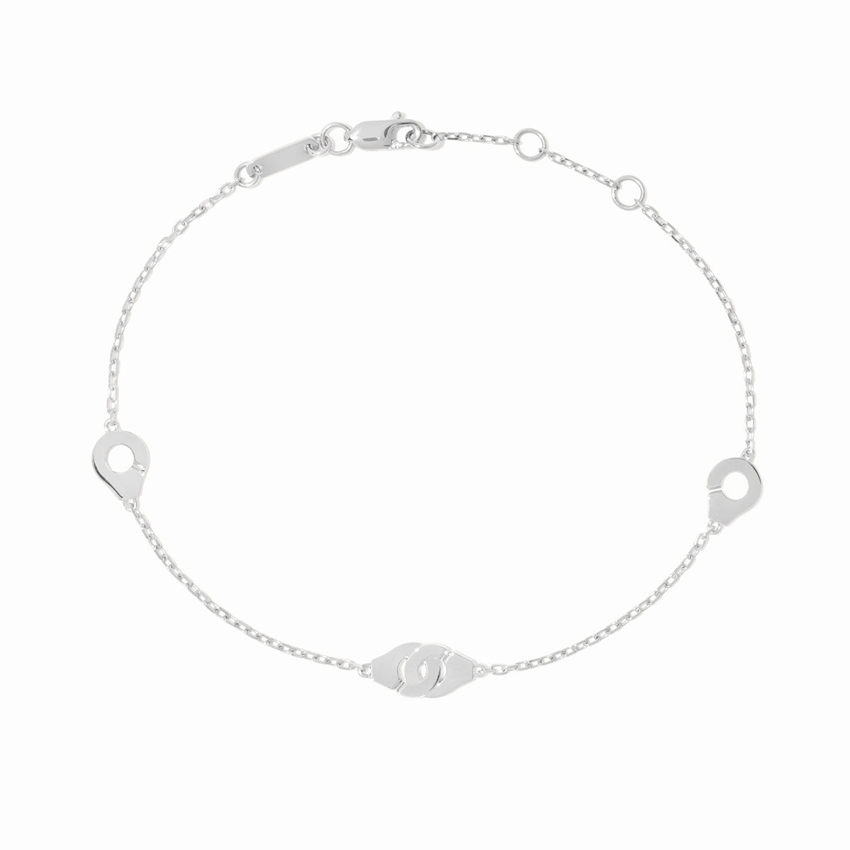 Bracelet Menottes R5 or blanc 18Kt