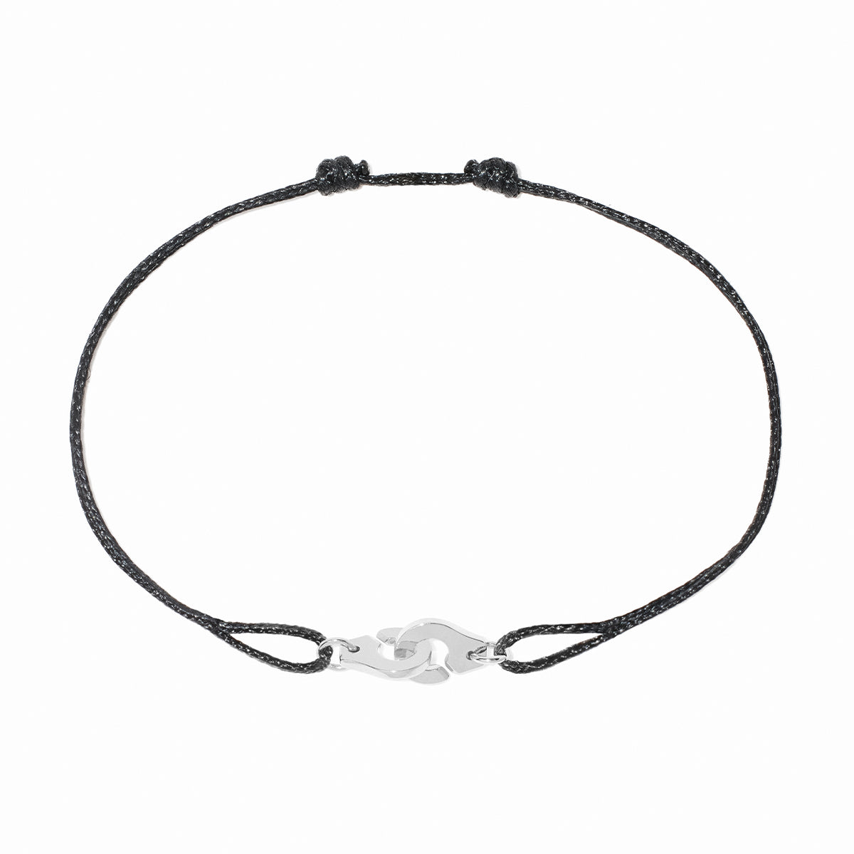 Bracelet sur cordon Menottes R6,5 or blanc