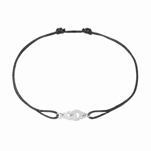 Bracelet sur cordon Menottes R6,5 or blanc