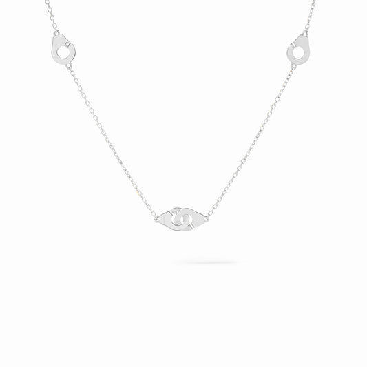 Collier Menottes R5 or blanc 18Kt