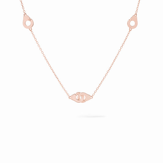 Collier Menottes R5 or rose 18Kt