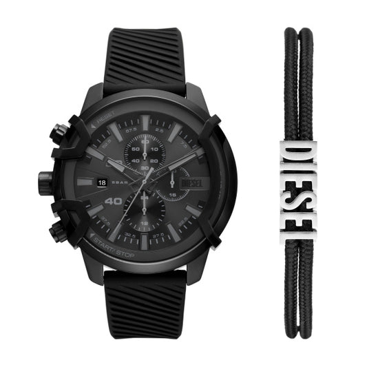 Coffret cadeau montre Diesel Griffed et bracelet acier/polyester