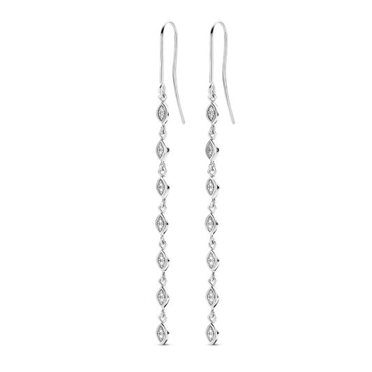 Boucles d'oreilles Golden Eye argent et diamants