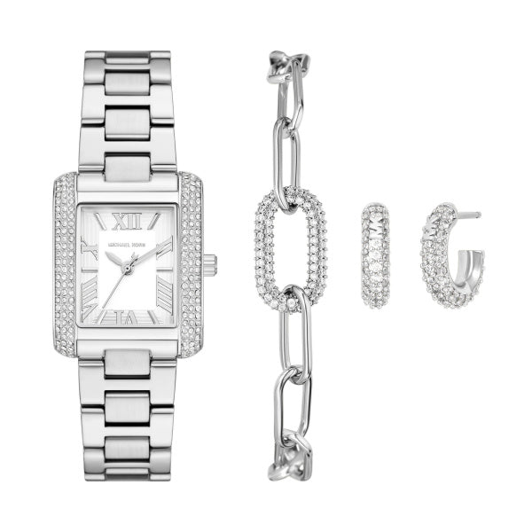 Coffret cadeau montre Michael Kors Emery, bracelet et boucles d'oreilles