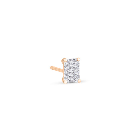 Mono boucle Midnight Diamonds or rose 18Kt et diamants