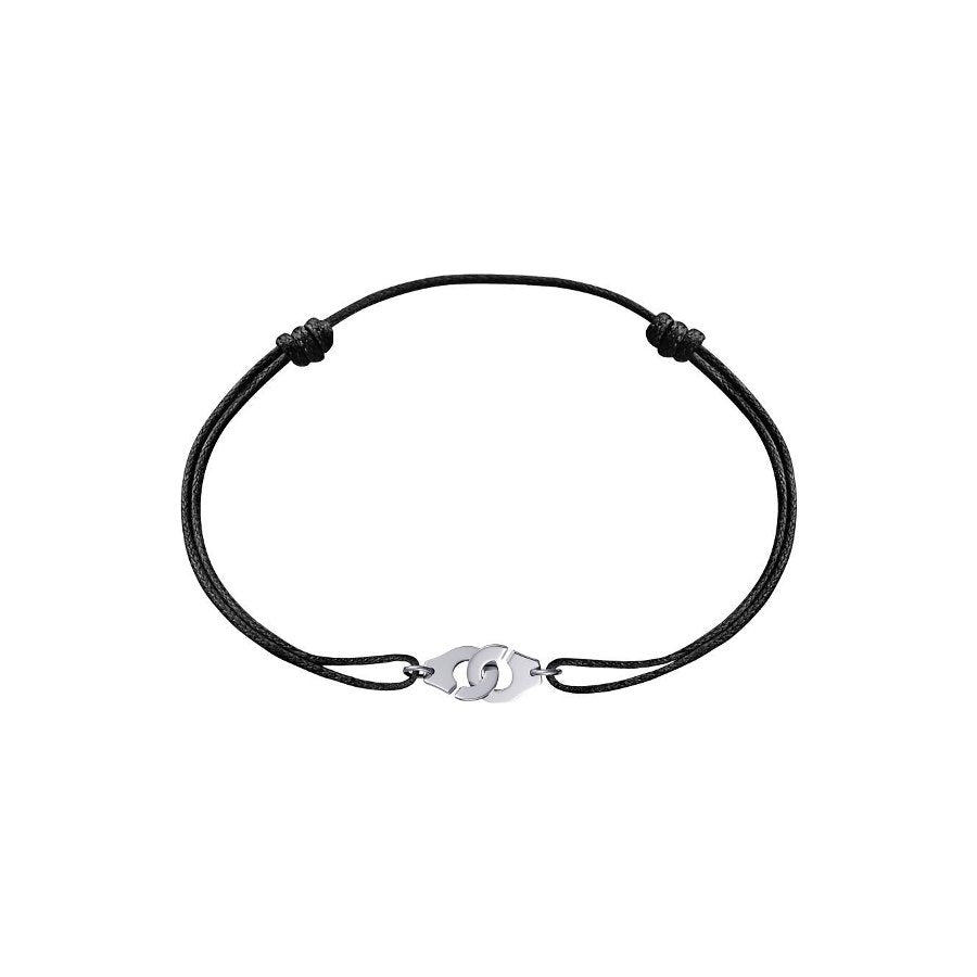 Bracelet sur cordon Menottes R8 or blanc